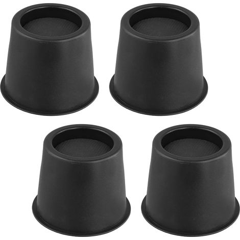 Lot de 4 Rehausseurs Ronds 10cm, Cales de Meuble Robustes Capacité 990kg, Supports pour Lit, Canapé, Chaise de Bureau et Réfrigérateur (1/5)