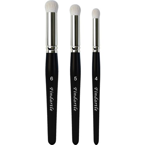 Pinceaux Peinture Dry Brush, 3 Drybrush Miniatures Pinceau pour Aquarelle, Acrylique, Huile, Pinceaux Modelisme pour Miniatures, Modélisme, Numéros, Figurine, Noir (1/5)