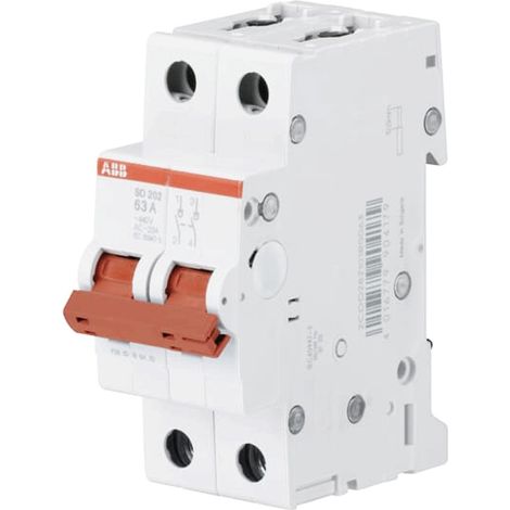 Interruttore sezionatore 2 poli sd202 63 63a abb m990417