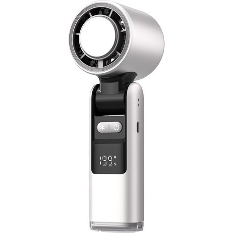 Outdoor – Handventilator – Wiederaufladbarer Handventilator (1–199 Leistungsstufen) – Handventilator mit Wasserfilter – Ventilator – LED-Digitalanzeige (1/5)