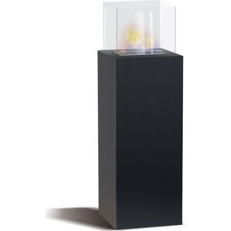 Marcantonio - Bioethanol Kamin freistehend f�r indoor und outdoor (40x40xH112 cm) Schwarz