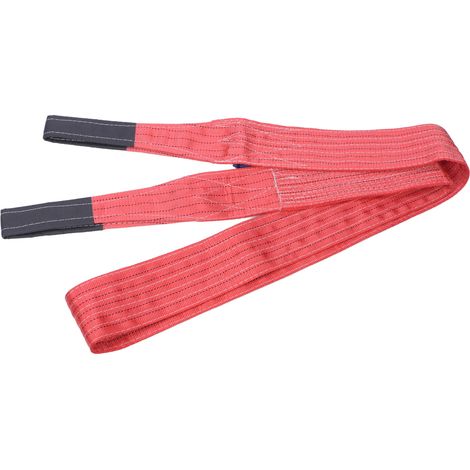 Sangle de levage rouge 5T 11023LB, longueur 4M, élingue de manutention et traction pour grue industrielle, capacité 5 tonnes. (1/5)