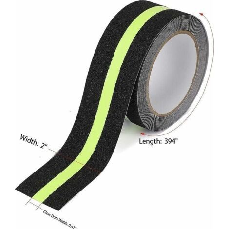 NALOOKAMIC Ruban antidrapant lumineux 10 m x 5 cm pour marches d\\'escalier intrieures et extrieures (1/3)