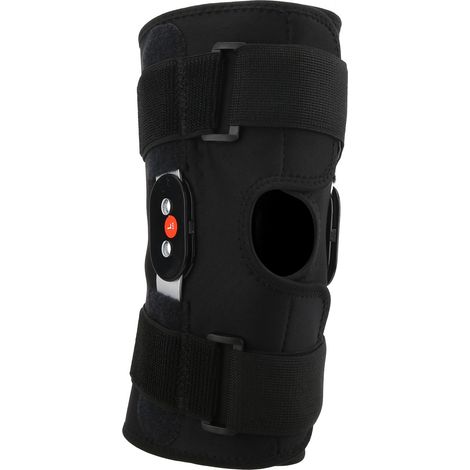 Gelenkige Knieorthese mit verstellbaren Kniegelenkpolstern und Gurt zur Schmerzlinderung beim Basketballspielen (1/5)