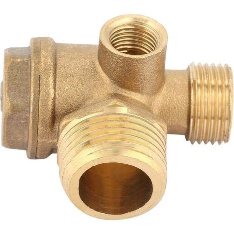Connettore del tubo filettato maschio della valvola di ritegno del compressore a 3 vie 201610mm (201610mm) (1/5)