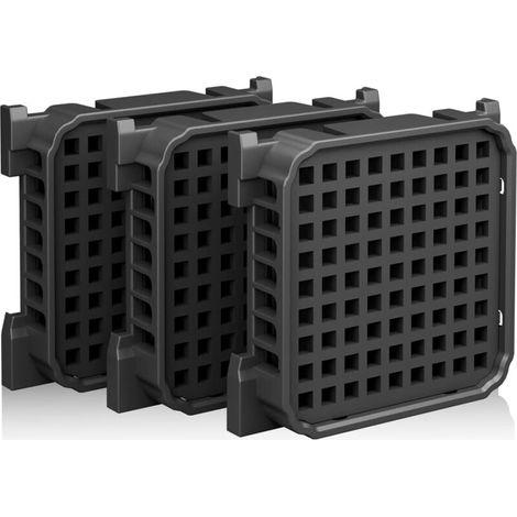 Fresh Air Lot de 3 filtres à charbon actif pour Liebherr réfrigérateur 9096989, 988246000, 988246001, 9882429, 9882460, remplace le charbon actif 7440021-00, carré