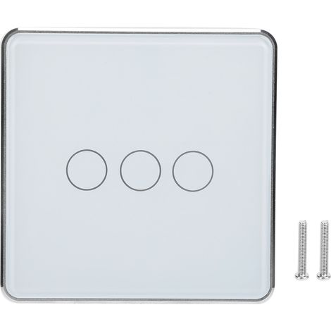 Interrupteur tactile Zigbee 86, interrupteur tactile intelligent, interrupteur de scène sans fil, interrupteur d'éclairage à commande vocale, 3 voies (1/5)
