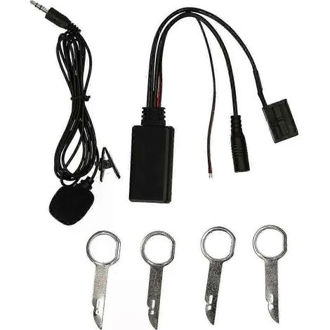 Adaptateur audio auxiliaire BT 50 avec microphone et kit mains libres pour autoradio Ford 6000CD (alimentation 5 V). (1/5)