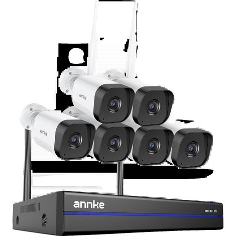 Sistema de videovigilancia, resolución de 5MP, visión nocturna de hasta 30 metros, cámara NVR de 16 canales, conjunto de 6 piezas, sin caja (1/2)