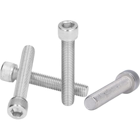 20 Vis à tête hexagonale creuse A2-70 Inox M12 x 65 mm - Filetage gros pas - Lot de 20