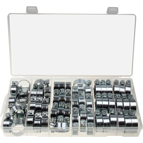 Schlauchschellen Sortiment 58 Stück 17 bis 24 mm verzinkt 9 mm Band