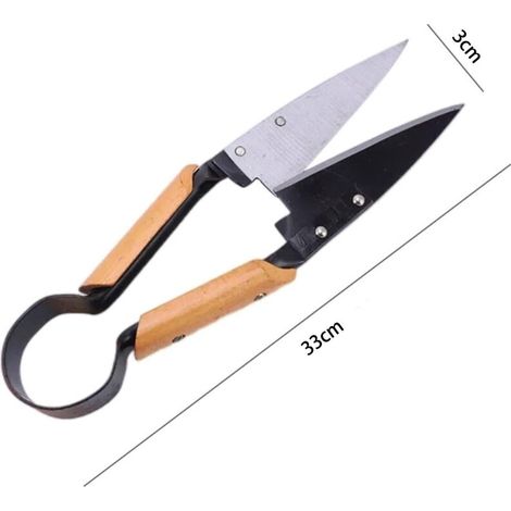 Forbici da potatura tradizionali - Con custodia - 33 cm - Forbici da giardino in acciaio inox con manico in legno - Ideali per potare fiori, bosso, bonsai, siepi, erba (1/4)