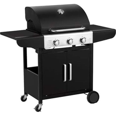 Barbacoa de gas Okg 3 fuegos, 122x59 cm, H 112, Qlima