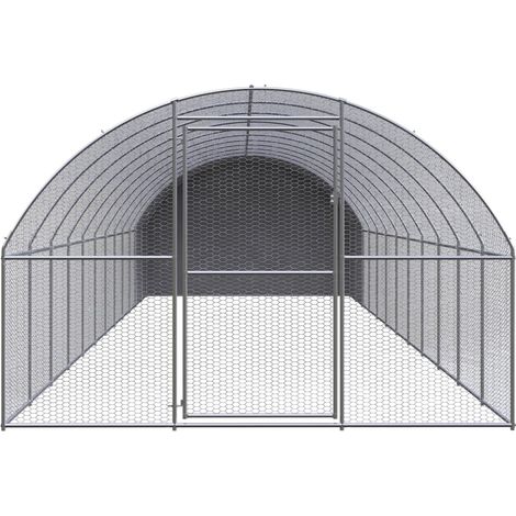 Maison Exclusive - Outdoor-Hühnerstall 3x12x2 m Verzinkter Stahl