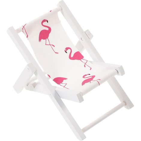 Chaise Haute Portative Mini Transat Nautique Décoration De Chaise De Plage De Jardin Sculpture Modèle De Chaise Décoration De Plage De Maison De Poupée Parure De Table Sable Bois (1/5)