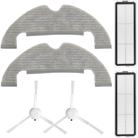 Ersatzteile für den Mi Robot Vacuum Cleaner X10, inklusive 2 Wischpads, 2 Seitenbürsten und 2 Filtern, kompatibel mit Xiaomi X10 B102GL. (1/5)