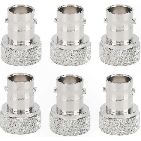 Adaptateur SMA Mâle vers BNC Femelle, Lot de 6, Âme en Cuivre pour Antennes et Équipements Wi-Fi, Connecteurs Nickelés (1/2)