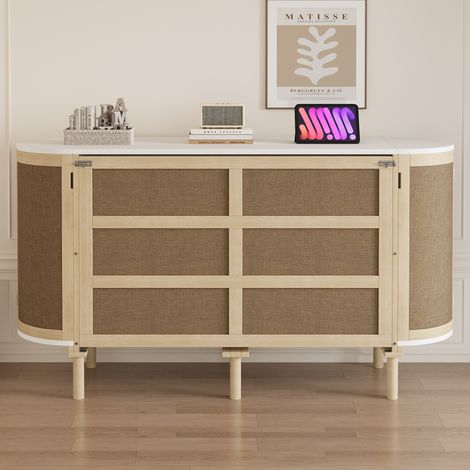 letto contenitore 140x200 salvaspazio rattan legno HAVRYA (1/5)