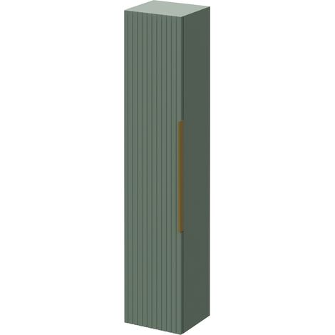 Helix Fluted Satin Green 300mm x 1430mm Wall Mounted 1 Door Tall Unit