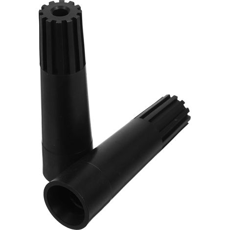 Lot de 2 Embouts Filetés pour Manche à Balai, Adaptateur de Rallonge en Plastique Noir, Connexion Solide pour Serpillière et Brosse, Nettoyage Domestique (1/5)