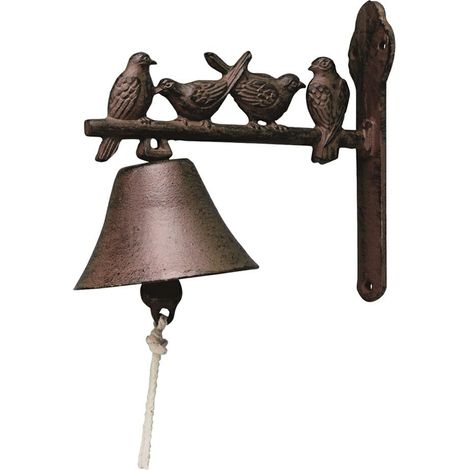 Türklingel aus Gusseisen mit Vogelmotiv
