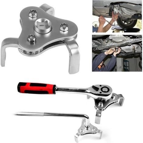 Zerone Oil Filter Wrench, Adjustable Bi-Directional Oil Filter Wrench Tool for Car, Truck, and Other Uses (1/4)