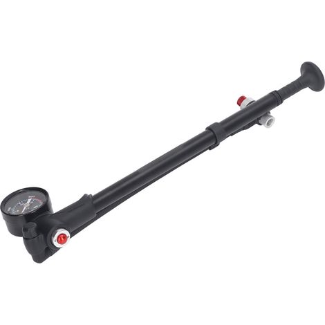 Pompe à vélo 300 PSI, gonfleur noir, alliage d'aluminium, poignée ergonomique, manomètre, valve américaine, accessoires de vélo légers (1/5)