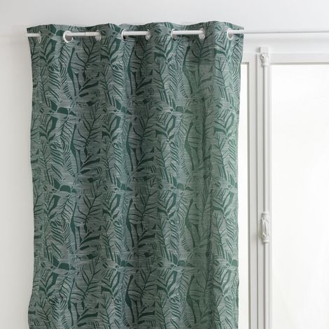 Rideau à tissu jacquard à motifs feuilles FOLHA (1/3)