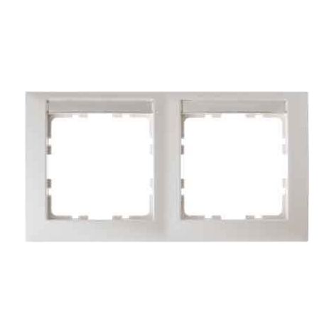 HAGER S1  CADRE 2 POSTES HORIZONTAL GLOSS BLANC POLAIRE BERKER 10228919