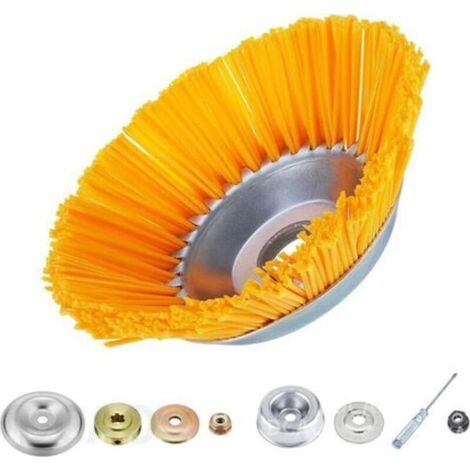 Pair Compatible avec la Tete de Débroussailleuse Kimeo G80 Pro, Tête de désherbage, Tete Brosse Débroussailleuse Multifonctionsen Nylon Tête, pour Tondeuses à Gazon, Coupe Bordures et Désh (1/5)