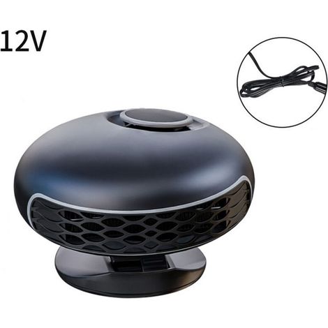 Chauffage de voiture portable 2 en 1, dégivreur de voiture 12V/24V, ventilateur chauffage et refroidissement rapide avec base rotative 360 degrés (1/4)