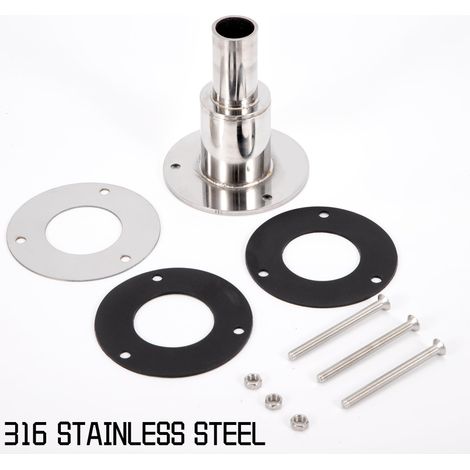 Raccordo di scarico per riscaldatore diesel 24 mm Scarico passante in acciaio inossidabile 316 per riscaldatore da parcheggio diesel Barca Auto Camion Testa dritta (1/4)