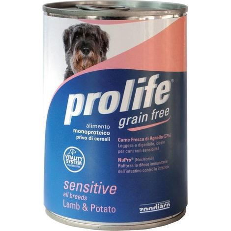 Cane - Grain Free Agnello & Patate Prolife 400 gr