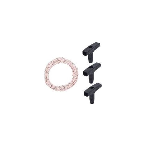 Lanceur tondeuse 10 Mètres 3,0 mm, Corde de Traction Avec 3 Pièces Poignée de Démarrage pour Pièces de Tondeuse
