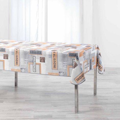 Nappe Imprimée "Loft Urbain" 150x240cm Gris