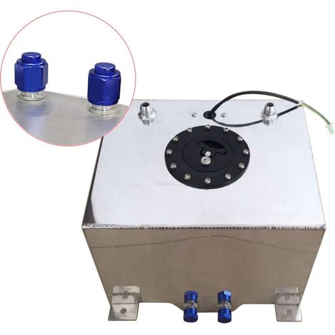 Senderpick – Réservoir de carburant aluminium 5 gallons – Capteur de niveau – Mousse antidérapante – Pour hot rods et véhicules tout-terrain (1/5)