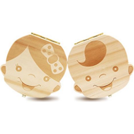 Babyzahnbox, Erinnerungsstück für Mädchen, Zahnhalter aus Holz, Zahnaufbewahrung, Geschenk zum Geburtstag, zur Babyparty oder zum Babyfest (1/5)