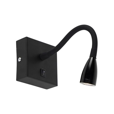 QAZQA Lampada da parete moderna flessibile LED nera - Flex