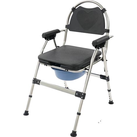 Silla plegable negra de altura regulable (1/2)