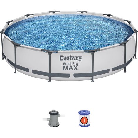 Piscina con struttura rotonda Steel Pro MAX 366x76 cm Bestway 56416