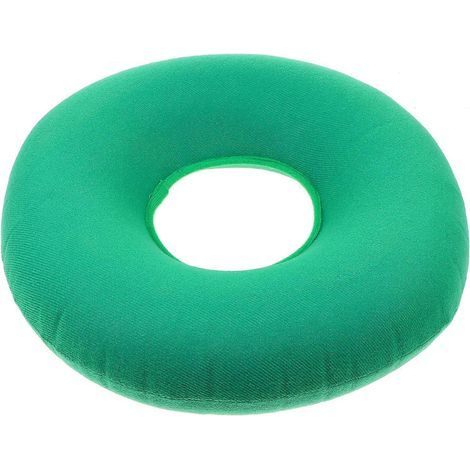 Coussin de chaise gonflable, oreiller, pompe à air, coussin pour hémorroïdes, anneau-35X35X4CM-Green (1/3)