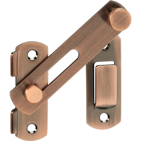 Verrou Porte Coulissante Serrure Volet Loquet Porte Verrou Portail à Bascule Boulon avec Vis pour Porte, Fenêtre, Placard et Jardin, Finition Noir Mat en Acier Inoxydable, EMS9001-B (1/5)