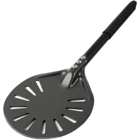 BUNTHAUS Drehbarer Pizzaschieber mit langem, antihaftbeschichtetem Aluminiumgriff, kratzfester Pizzaschieber (1/5)