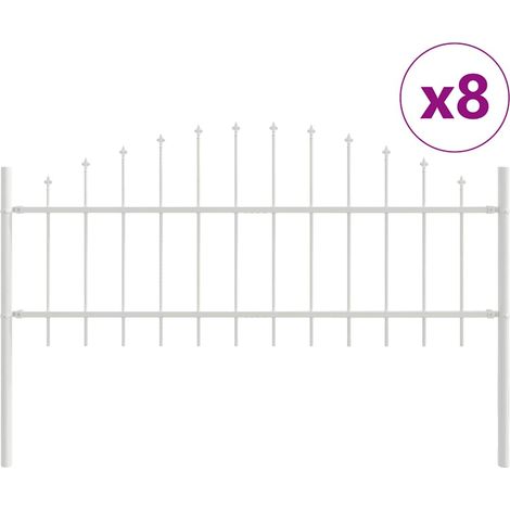 Maison Exclusive - Gartenzaun Woerden 8 pcs Weiß