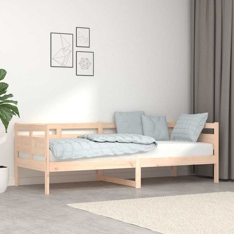 Sofá cama madera maciza de pino 80x200 cm (1/5)