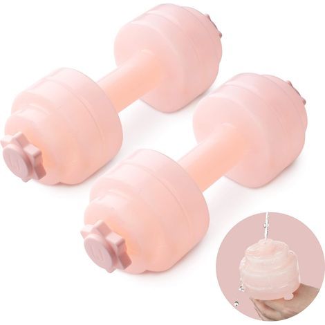 Set mit 2 tragbaren, praktischen, umweltfreundlichen und sicheren, mit Wasser gefüllten Hanteln – Rosa – Fei Yu (1/5)