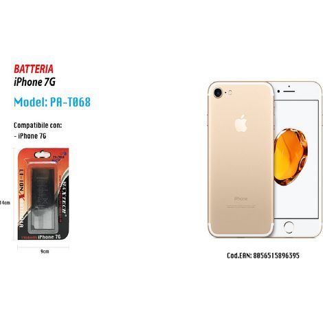 Trade Shop - AKKU KOMPATIBEL MIT IPHONE 7G MAXTECH LI-ION ERSATZ 1960MAH SAMSUNG PA-T068 -