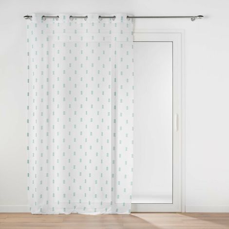 Panneau a oeillets 140 x 240 cm voile sable imprime geokid Sauge (1/3)