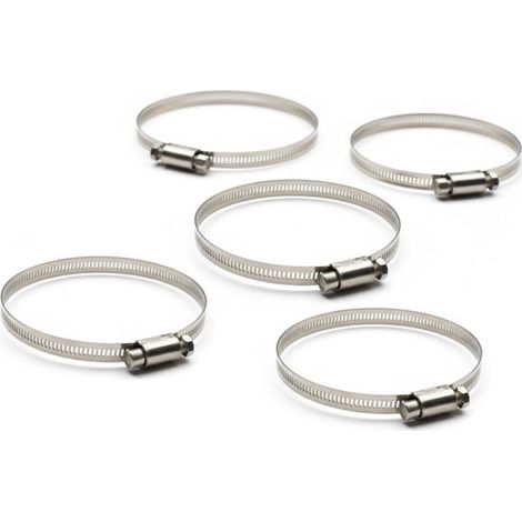 Lot de 5 colliers de serrage en acier inoxydable 55-170 mm Installations de plomberie et d'irrigation (1/5)