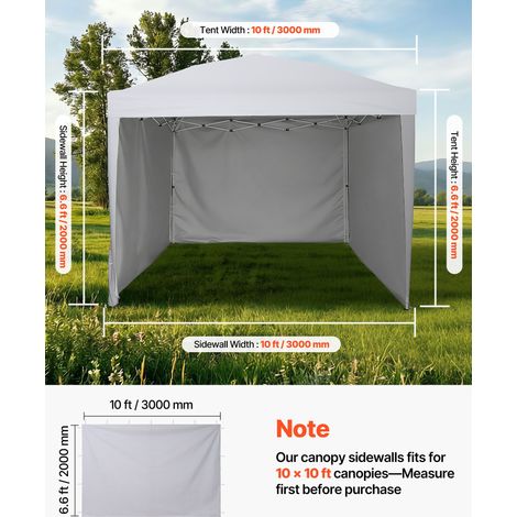 Paroi Latérale de Tonnelle 3x2 m Panneau Latéral de Tente (1/5)